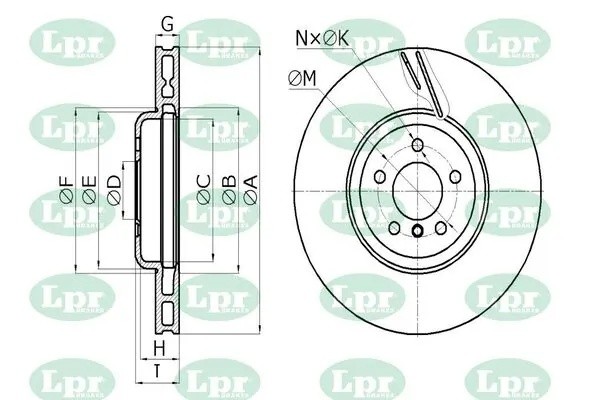 Диск тормозной B2096V B2096V LPR