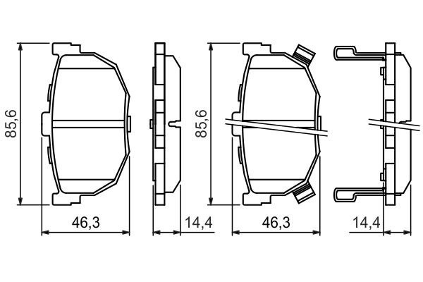 Колодки тормозные HYUNDAI Elantra (00-) KIA Cerato задние (4шт.) BOSCH 0 986 424 418 BOSCH