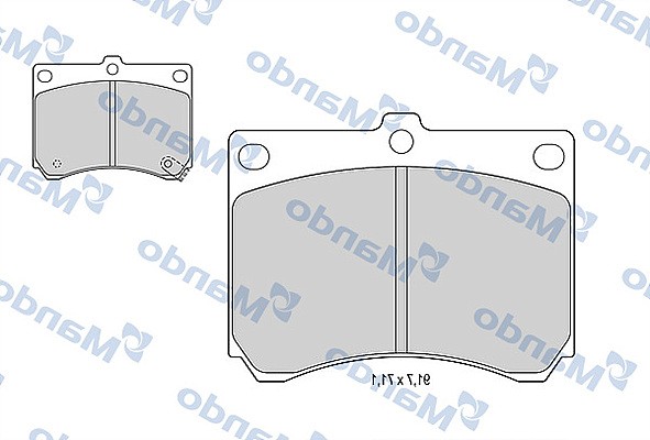 Колодки тормозные MAZDA 323,MX3 (89-98) передние (4шт.) MANDO MPA07 MANDO