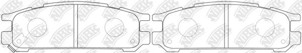 Колодки тормозные SUBARU Impreza (92-00) (1.6-2.0),Legacy (89-03) (1.8-2.5) задн PN7249 NIBK