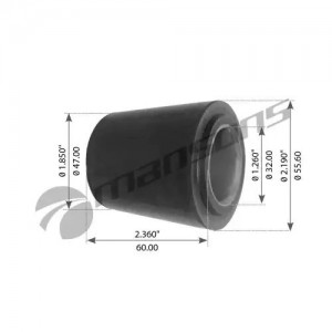 Сайлентблок FRUEHAUF рессоры (32x56x57.5) MANSONS TRB6300 MANSONS