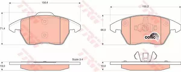 Колодки торм.перCITROEN C4 2.0D 11/04->; PEUGEOT 307 2.0/D 10/03->; GDB1605 TRW