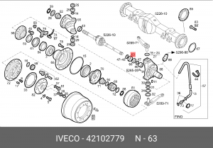 кольцо опорное! полуоси\ IVECO EUROTRAKKER 42102779 IVECO