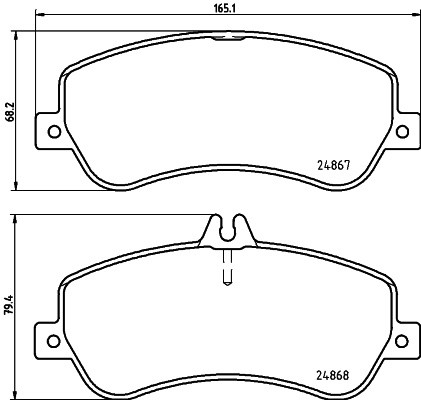 Колодки тормозные MERCEDES GLK (X204) (08-) передние (4шт.) TEXTAR 2486703 TEXTAR