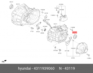 Сальник переднего дифференциала 4311939060 HYUNDAI KIA