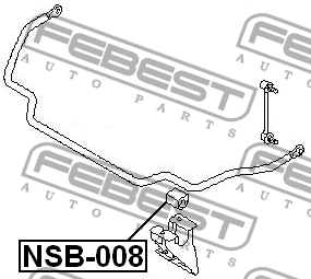 Втулка переднего стабилизатора D27 NSB-008 FEBEST