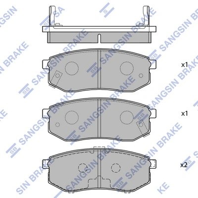 Колодки тормозные MITSUBISHI Galant (92-04),Pajero Pinin (99-) задние (4шт.) SAN SP1054R SANGSIN