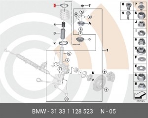 проставка пружины верхняя!\ BMW 5 E30/E36 31 33 1 128 523 BMW