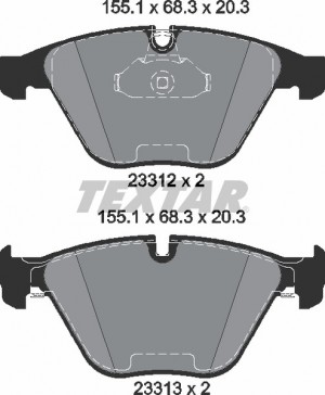 Колодки тормозные BMW 5 (E60,E61,E65) передние (4шт.) TEXTAR 2331211 TEXTAR
