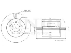 Диск тормозной передний BRD-20334 UNIO