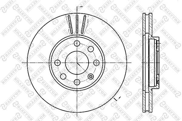диск тормозной перед.  60203629VSX 6020-3629V-SX STELLOX