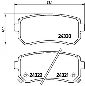 P30025 1209 02 [583021GA00] !колодки дисковые з.\ Hyundai Accent,KIA Rio 1.4i/1. P30025 BREMBO