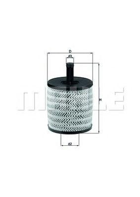 Фильтр масляный VW Phaeton,Touareg (02-) (5.0) MAHLE OX556D MAHLE KNECHT