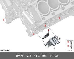прокладка уплотнительная генератора!\ BMW 4.0i-5.0i All 12 31 7 507 808 BMW