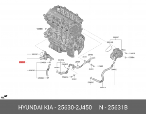 ФИТИНГ СИСТЕМЫ ОХЛАЖДЕНИЯ 256302J450 256302J450 HYUNDAI KIA