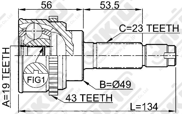 ШРУС JC29003 JC29003 JIKIU