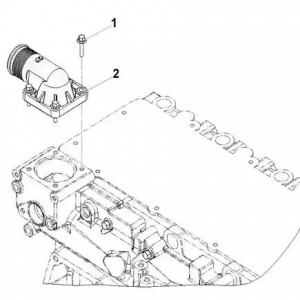 Патрубок насоса водяного дв.Cummins ISF 3.8 (выходной) (Haffen) 0748 HAFFEN