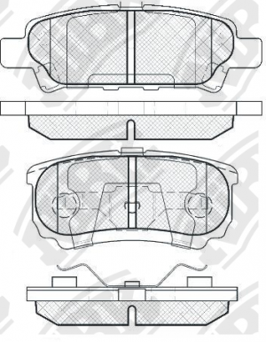 Колодки тормозные задние MITSUBISHI LANCER IX 03OUTLANDER 0308 PN3502 PN3502 NIBK