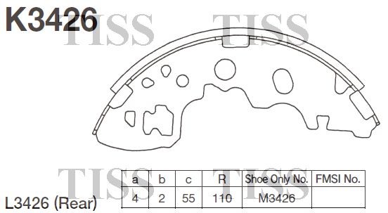 Колодки тормозные барабанные K3426 K3426 MK KASHIYAMA
