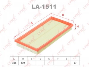 фильтр воздушный!\ Kia Carens/Shuma 1.5-2.0CRDi 96> LA-1511 LYNXAUTO
