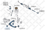 рычаг нижний левый!\ Peugeot 308, Citroen C4 1.4i-2.0i/1.6HDi/2.0HDi 08> 5700196SX STELLOX