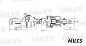 Привод в сборе правый CITROEN JUMPER/FIAT DUCATO/PEUGEOT BOXER 1.9-2.8 94-02 (AB GC02147 MILES