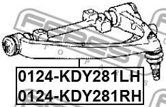 Рычаг верхн правый TOYOTA DYNA/TOYOACE 2001-2011 0124-KDY281RH 0124-KDY281RH FEBEST