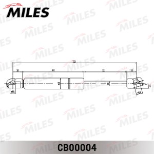 Упор газовый капота AUDI A4 седан 00- CB00004 CB00004 MILES