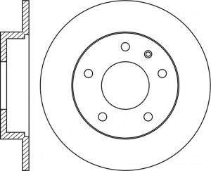 Диск тормозной VW Golf,Polo (02-) AUDI A3 (97-03) R15 задний (1шт.) NIBK RN1084 NIBK