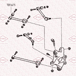 сайлентблок задн. верхн. поперечн. рычага!\ Toyota Crown/Mark X 03>, Lexus GS 05 TEF1675 TATSUMI