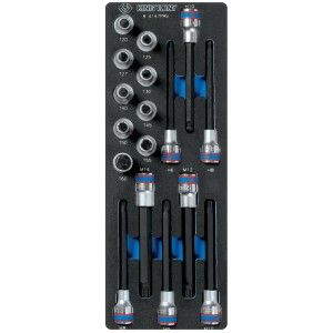 набор насадок! Hex, Torx и Spline, ложемент, 17 предметов\ 94147PRV KING TONY