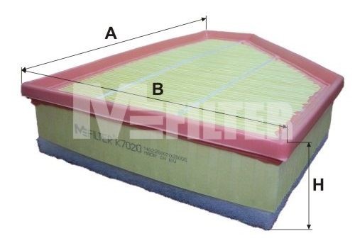 фильтр воздушный!\ BMW E90/E91/E92 3.0D 09> K7020 MFILTER AUTOMOTIVE FILTERS