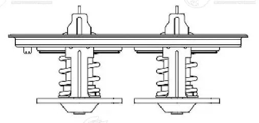Термостат SCANIA 5 series сдвоенный с прокладкой (80/87град.) LUZAR LT 2705 LUZAR