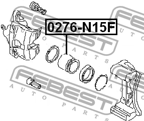 Поршень суппорта тормозного переднего D53.9 0276-N15F FEBEST