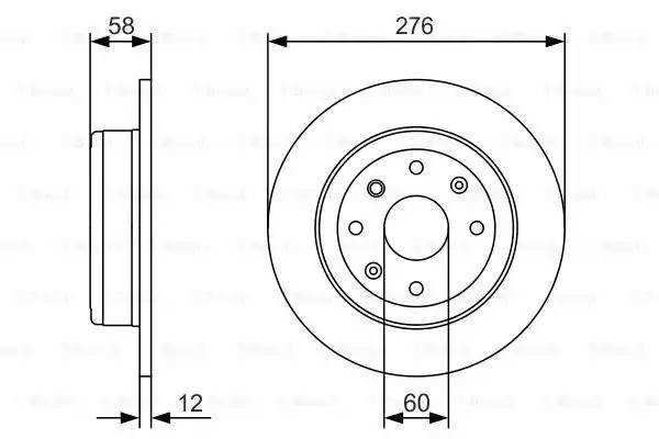Диск тормозной CHEVROLET Epica (05-11) задний (1шт.) BOSCH 0 986 479 A56 BOSCH