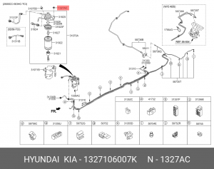 гайка! M6\ Hyundai, KIA 1327106007K HYUNDAI