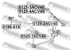 Болт крепления подвески TOYOTA CAMRY 40 2006-2011 0198-014 0198-014 FEBEST