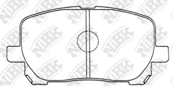 Колодки тормозные TOYOTA Avensis (01-09),Matrix (01-04) передние (4шт.) NIBK PN1470 NIBK