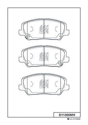 Колодки тормозные дисковые  HYUNDAI i30 (GD) D11305MH D11305MH MK KASHIYAMA