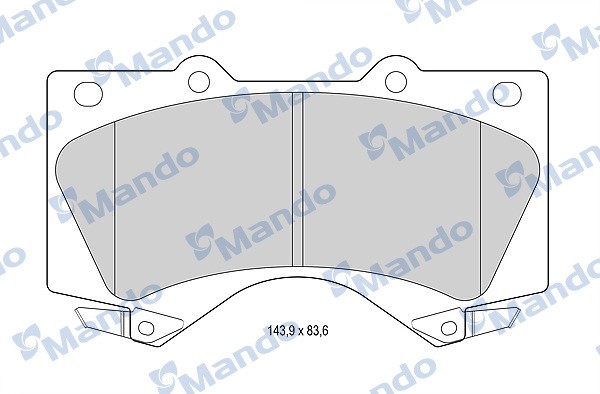 Колодки тормозные передние (без датчика) (TOYOTA LAND CRUISER J200 4.5D/4.7 07-/ MPT31 MANDO