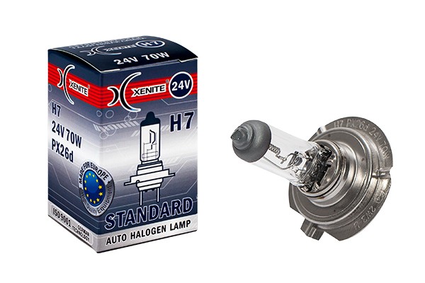 лампа! галогенная H7 Px26d 24V 70W STANDARD (упак. 1шт.)\ 1007065 XENITE