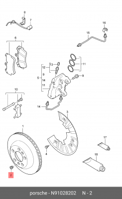 Болт AUDI Q7 (05-) ОЕ N 910 282 02 VAG