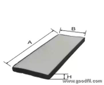 Фильтр салона AG254CF AG 254 CF GOODWILL