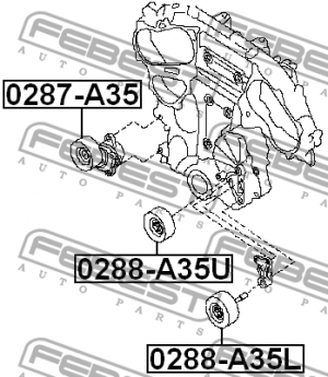 Ролик натяжной 0287-A35 FEBEST
