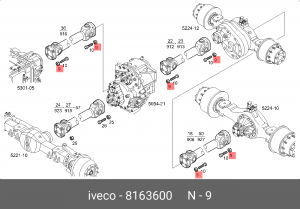 гайка кардана! M14\Iveco EuroCargo/Tector 8163600 IVECO