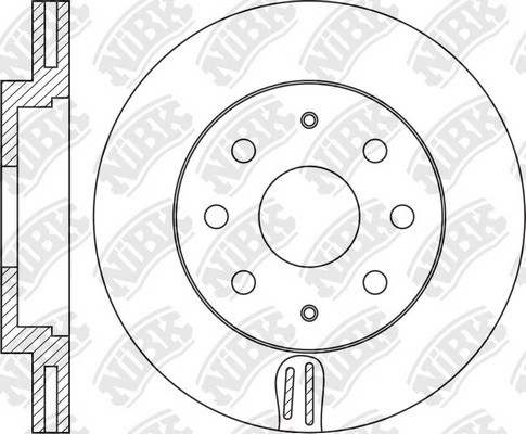 Диск тормозной OPEL CORSA D 06-/FIAT PUNTO 09-  RN1592 RN1592 NIBK