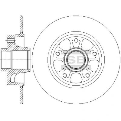Диск тормозной RENAULT Megane (10-) задний (1шт.) SANGSIN SD3070 SANGSIN
