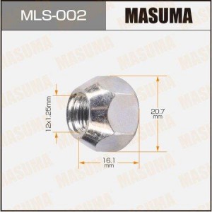 Гайка колеса М12х1,25х22 конус открытая ключ 21 NISSAN Almera MASUMA MLS-002 MASUMA