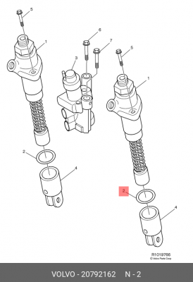 кольцо уплотнит.форсунки ! FPM 4,00X36,00 \ RVI VOLVO 20792162 VOLVO