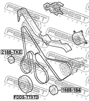Шкив коленвала FORD TRANSIT TT9 2006­2014 FDDS-TT9TD FDDS-TT9TD FEBEST